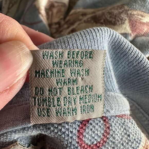 Vintage Global Tracking GPS Polo Shirt Mens M Blue Eclectic Grandpa Fishing - Picture 5 of 8